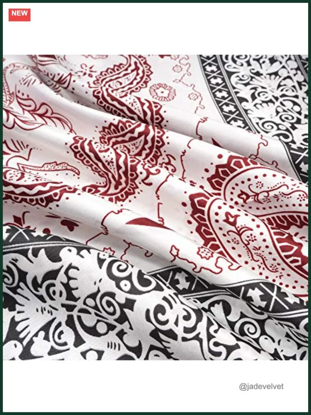 Silk Like Head Scarf Large Square Satin Wrap Fashion Paisley Print